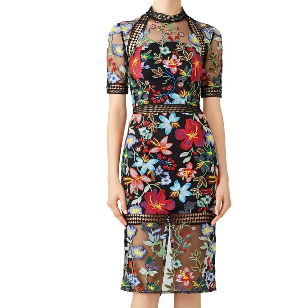 Vine Blushing Floral Sheath Dress
